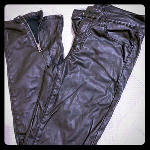 American Eagle Black Leather Pants